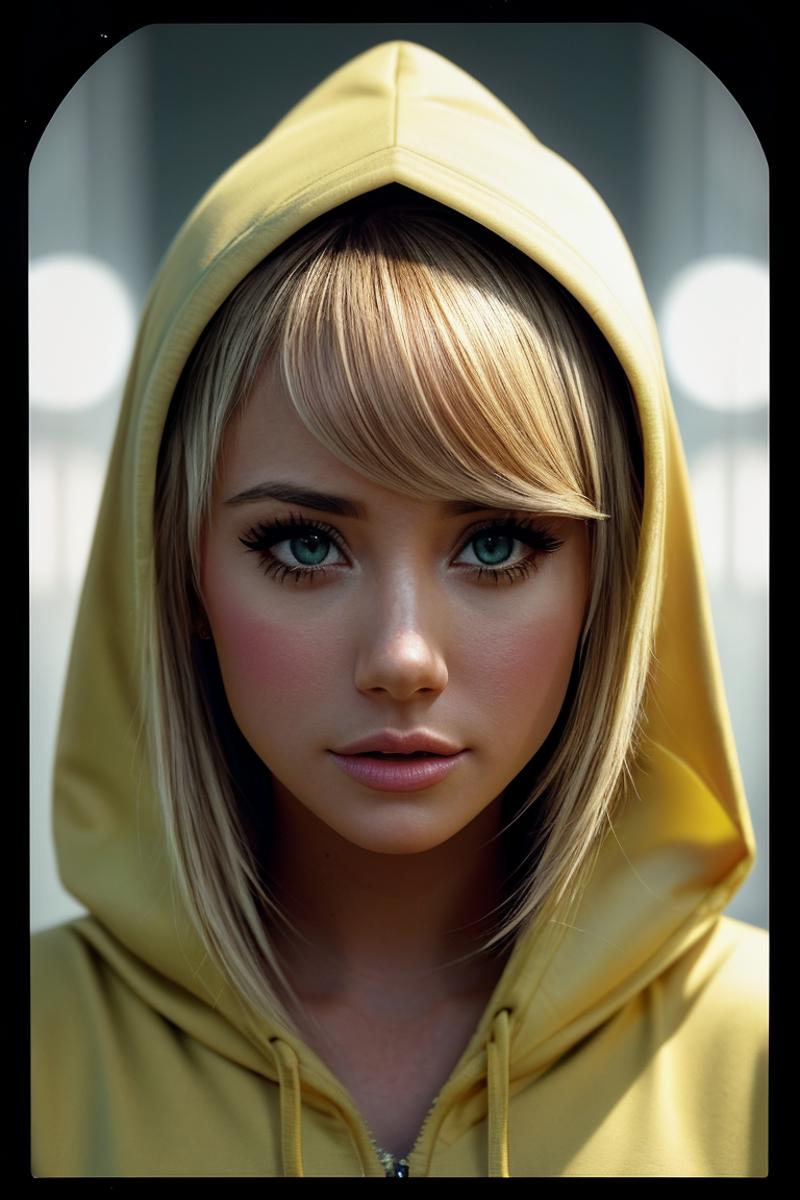 00360-4152355078-JernauMix-photo of beautiful (sundrw00d_0.99), a woman in a (movie premiere gala_1.1), perfect hair upsweep updo, wearing yellow (hood_1.1.png